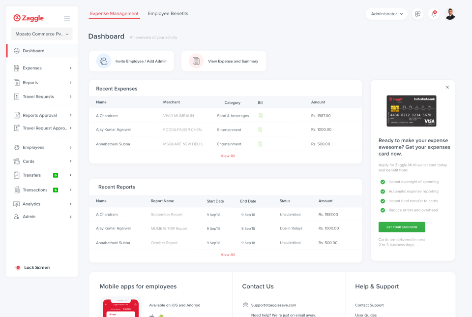 screenshot of Zaggle Save